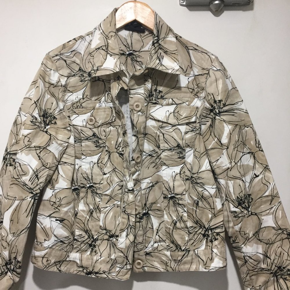 RAFAELLA PRINTED DENIM JACKETS SIZE XL